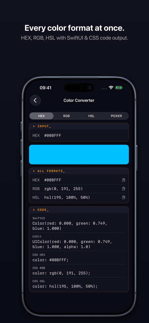 DeltaPad Color Converter with live preview